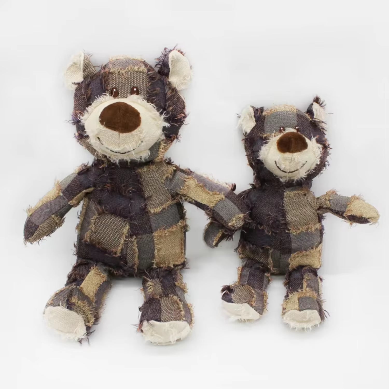 Patchwork Bear Dog Toy