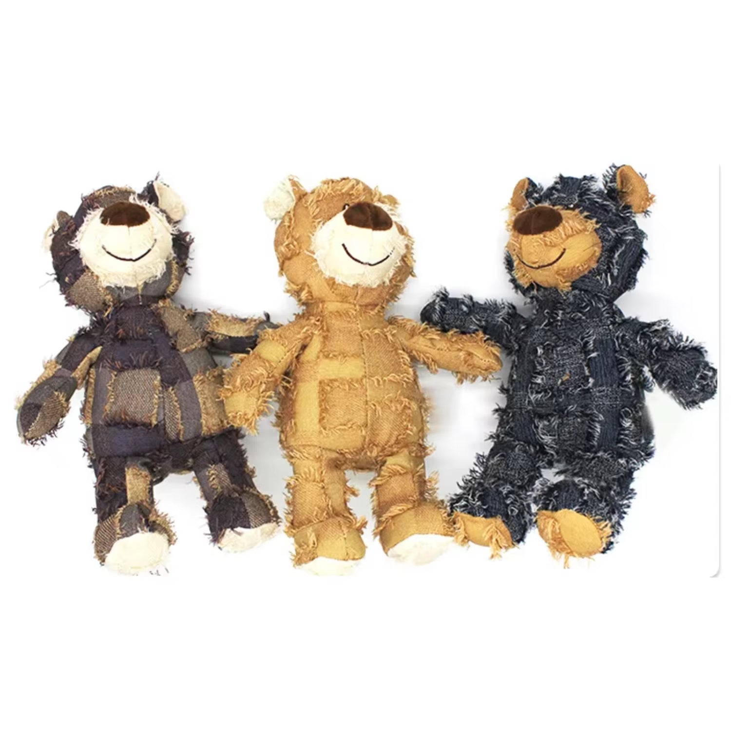 Patchwork Bear Dog Toy