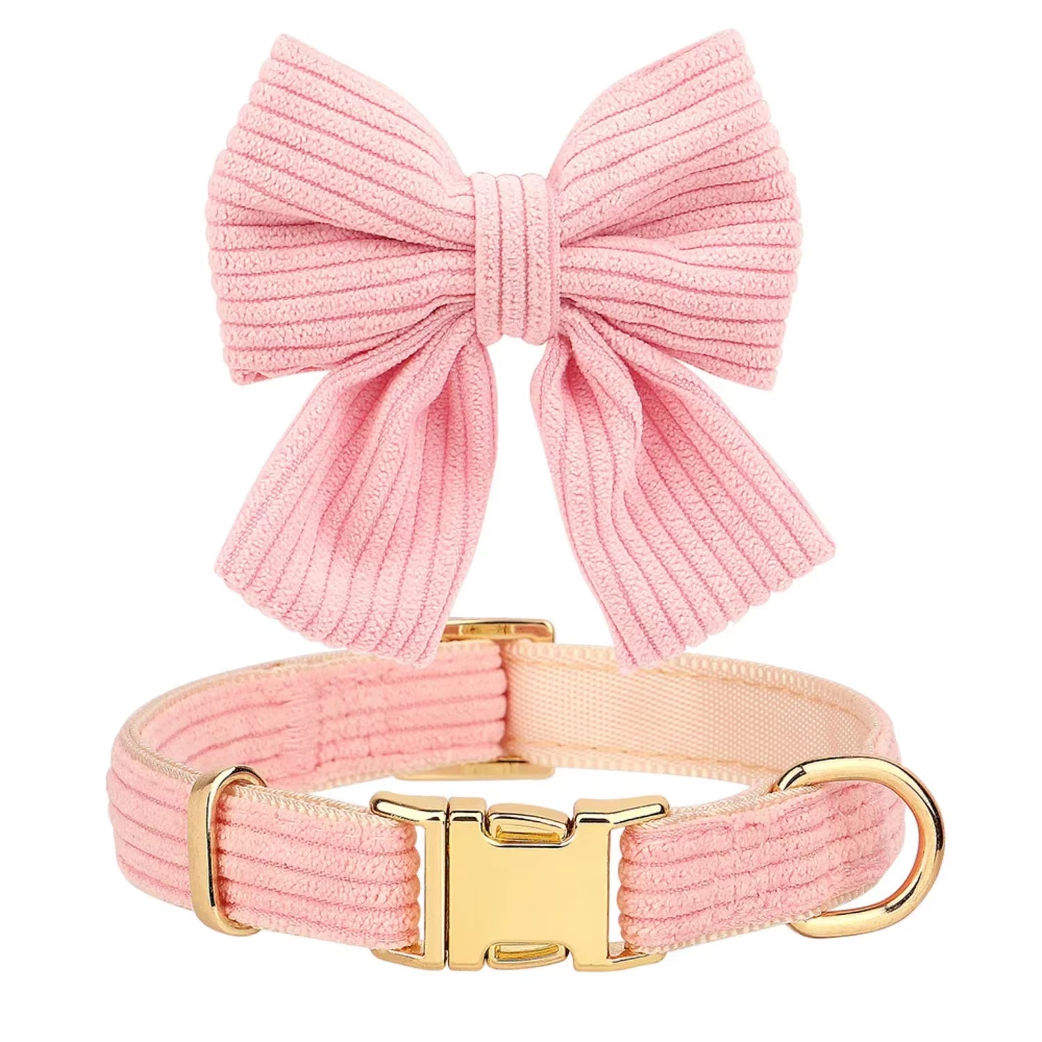 Adorable Pink Bowtie Dog Collar Leash Set - Soft Vest Harness for Small and Medium Dogs - Perfect for Outdoor Walking Cat Collar