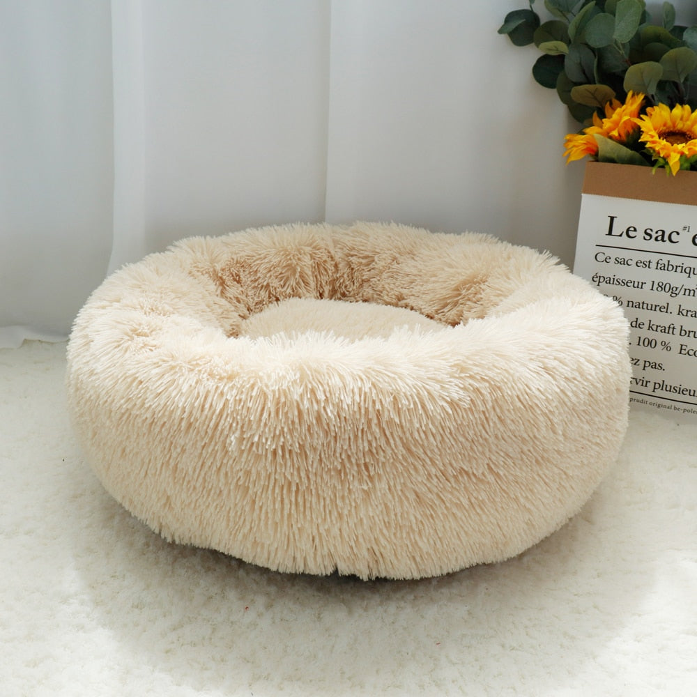 Warm Fleece Round Dog Bed