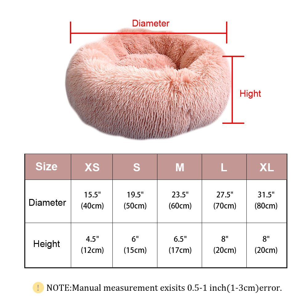 Warm Fleece Round Dog Bed