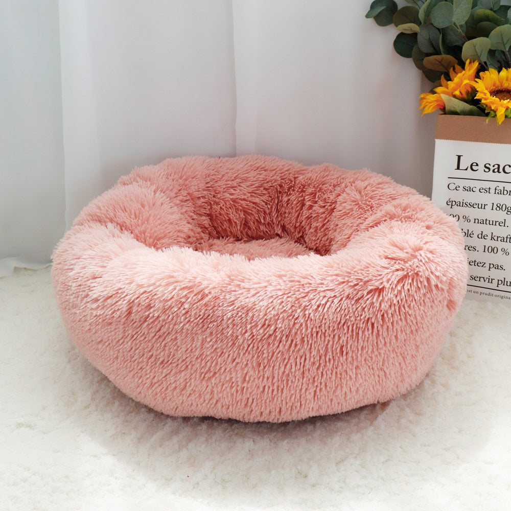 Warm Fleece Round Dog Bed