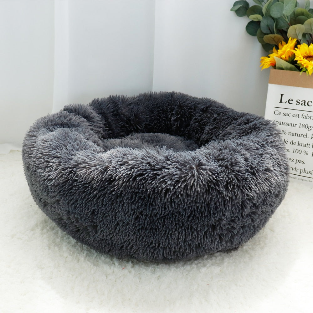 Warm Fleece Round Dog Bed