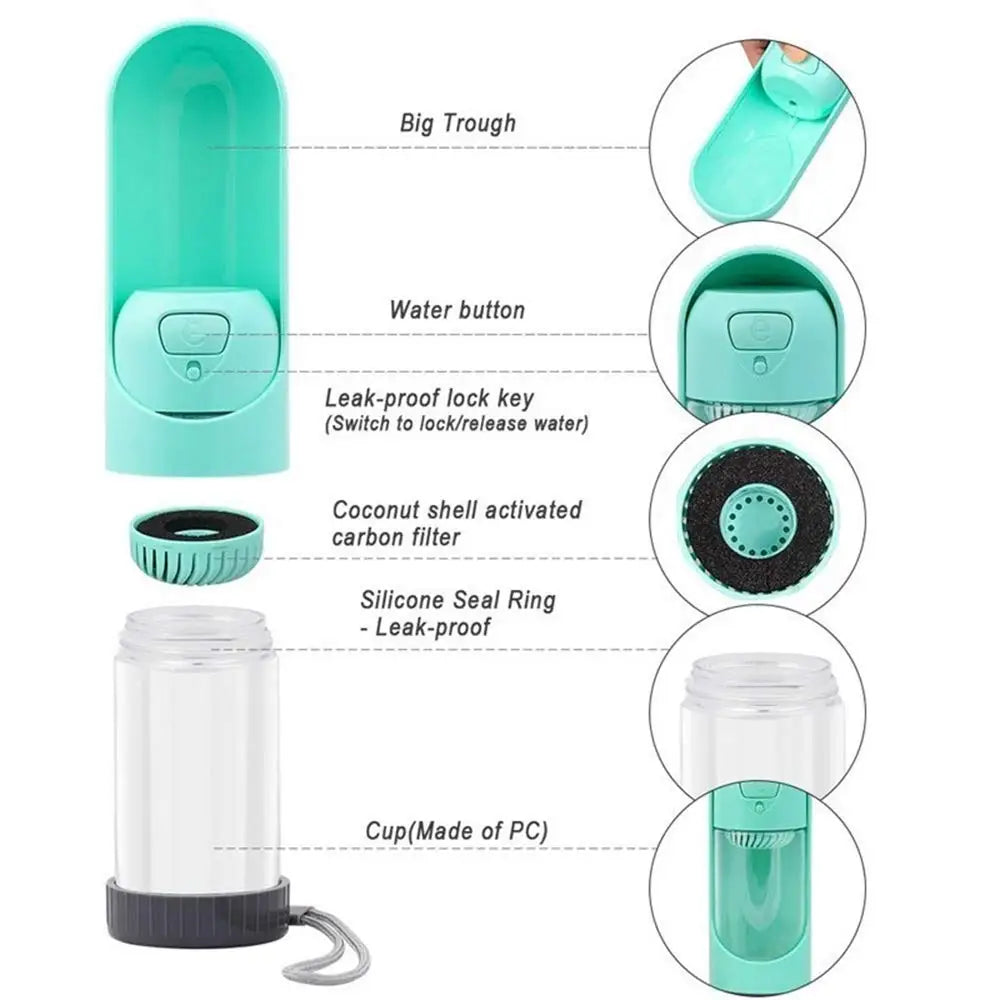 Water Bottle with Activated Carbon Filter