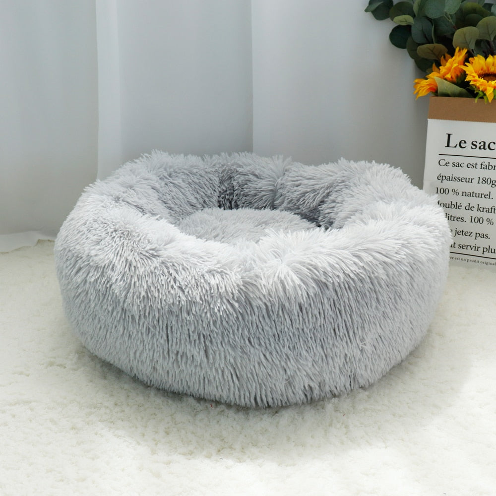 Warm Fleece Round Dog Bed