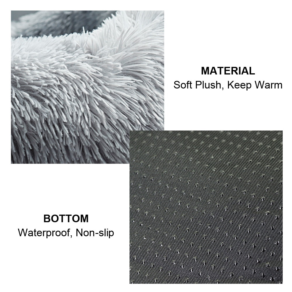 Warm Fleece Round Dog Bed