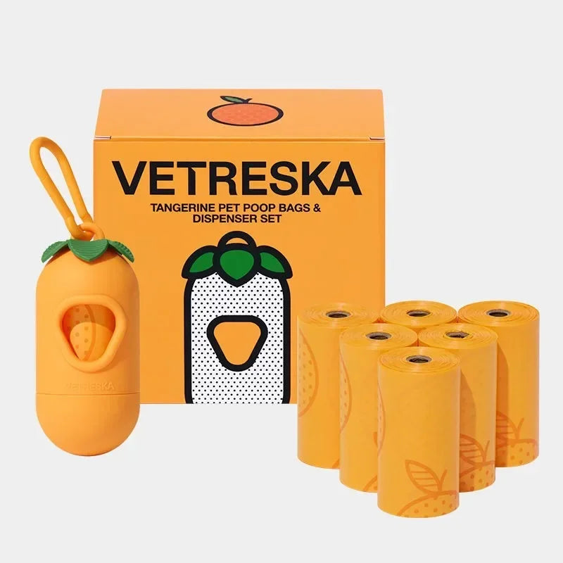 Orange Scent Poo Bags