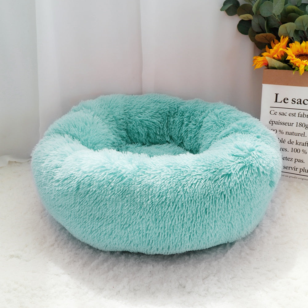 Warm Fleece Round Dog Bed