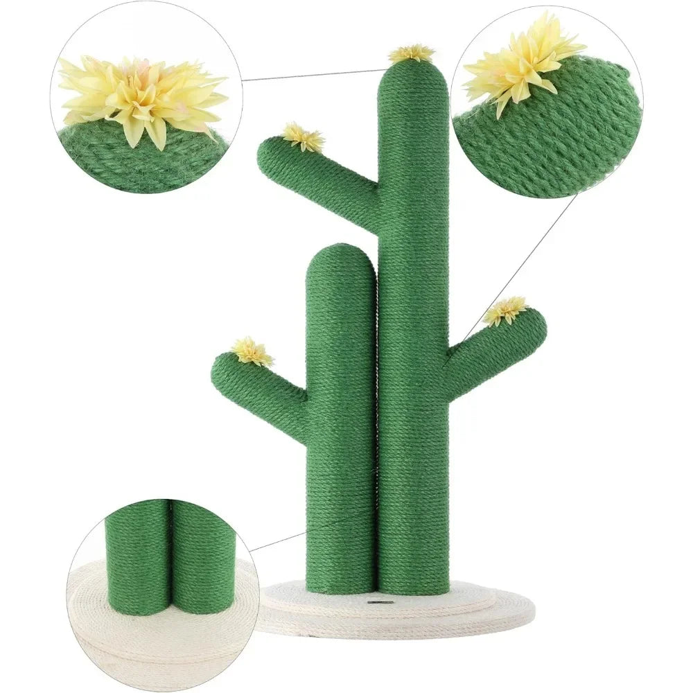 Cactus Cat Scratching Post with Flower Toys