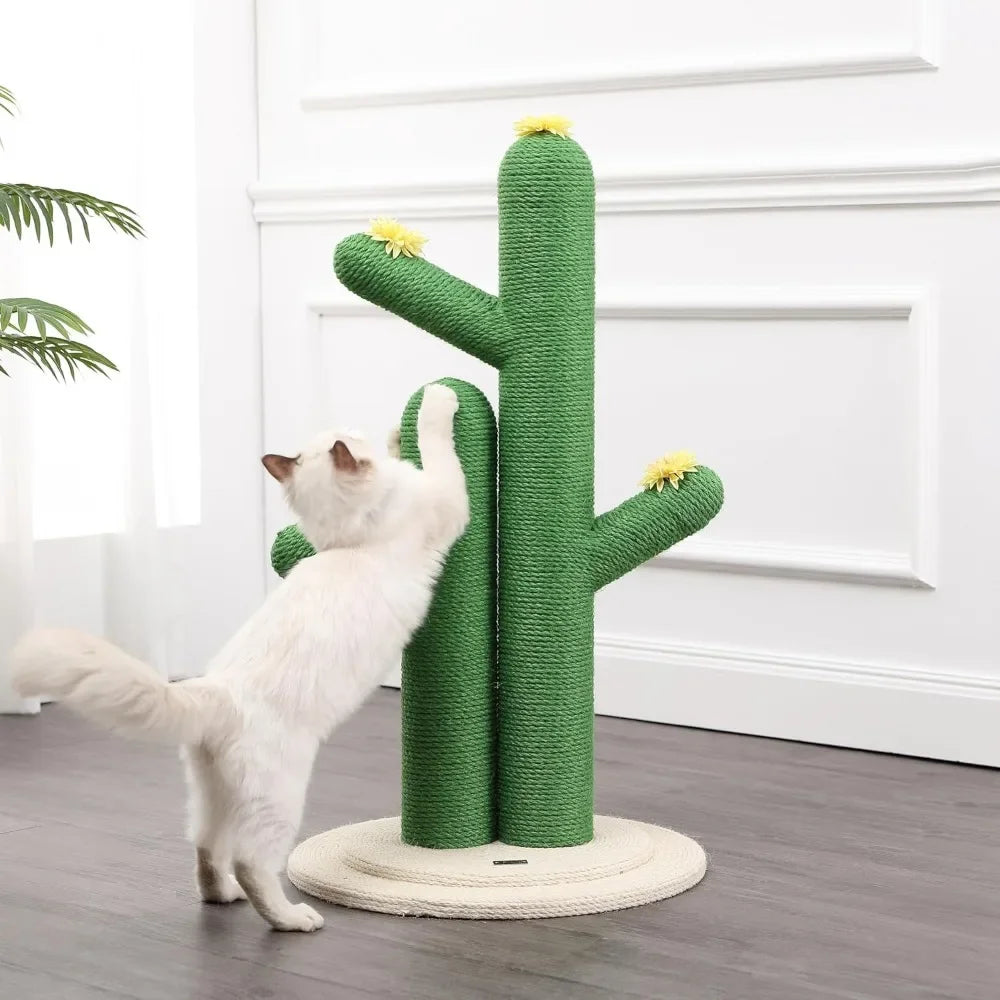 Cactus Cat Scratching Post with Flower Toys