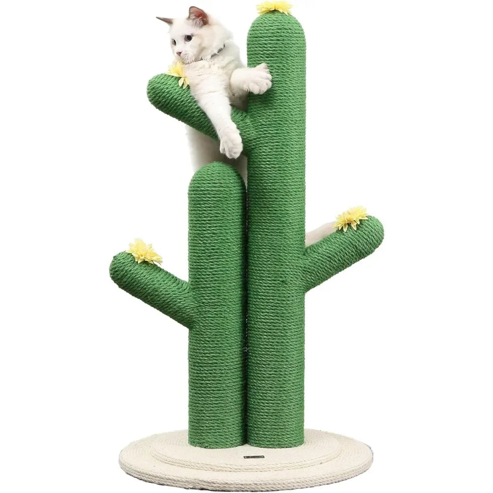 Cactus Cat Scratching Post with Flower Toys