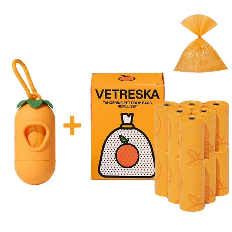 Orange Scent Poo Bags