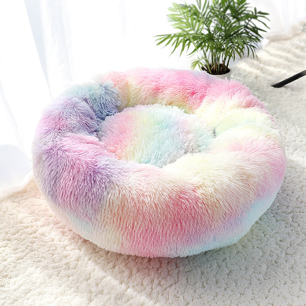 Warm Fleece Round Dog Bed