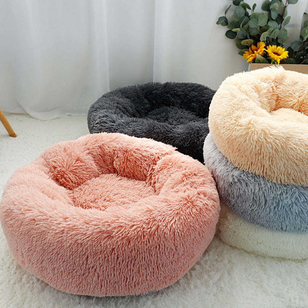 Warm Fleece Round Dog Bed