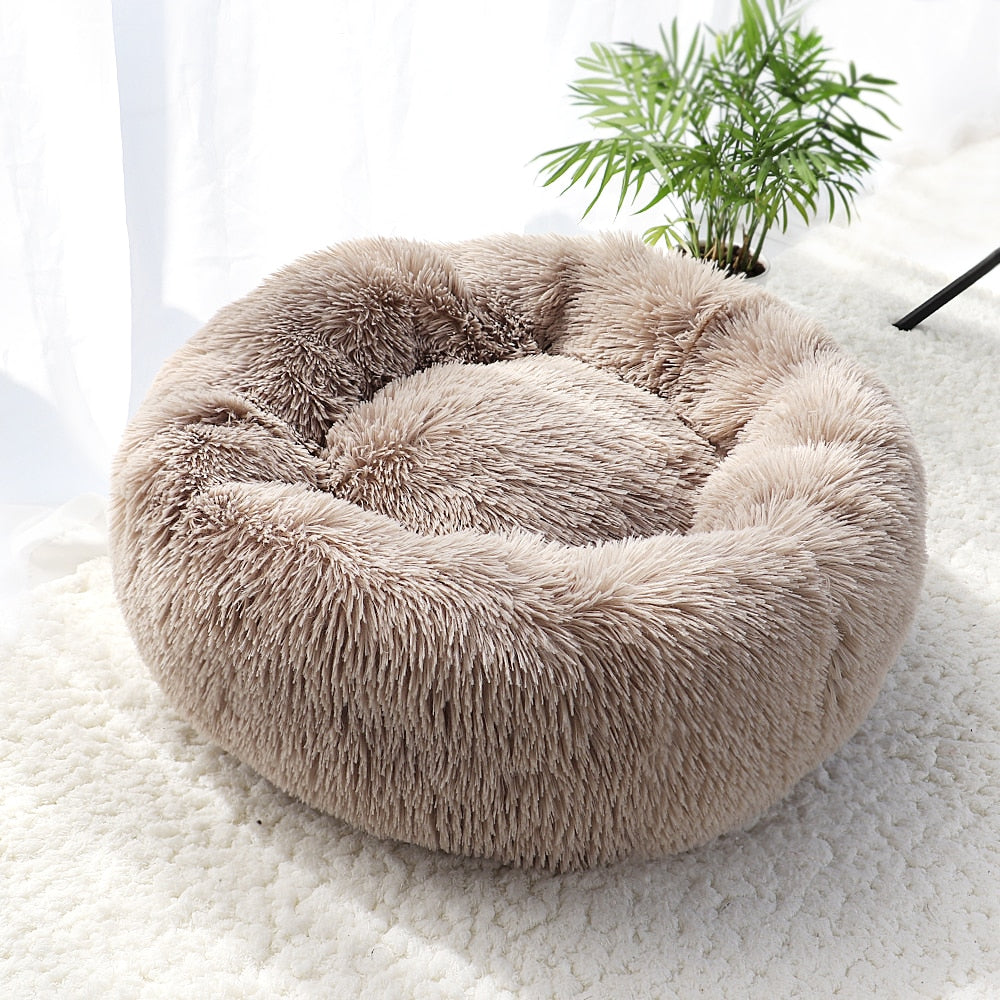 Warm Fleece Round Dog Bed