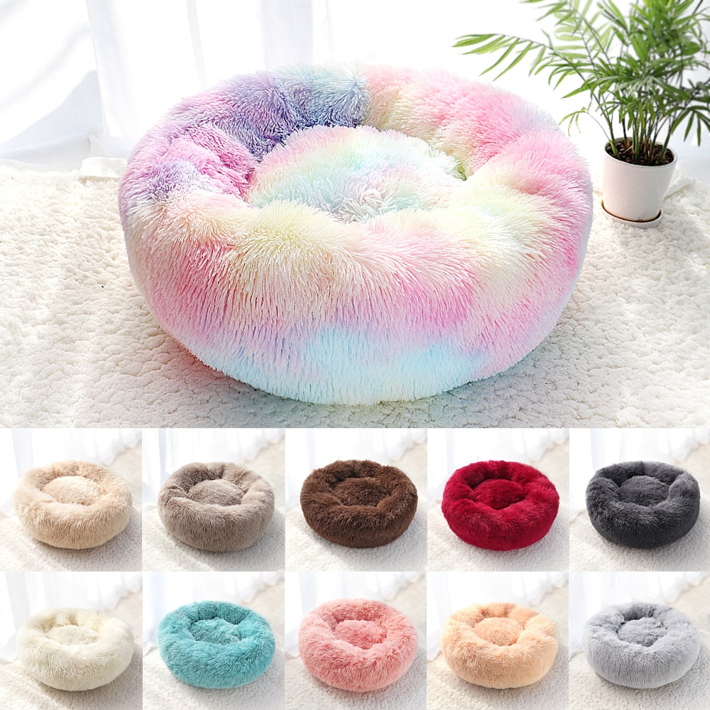 Warm Fleece Round Dog Bed